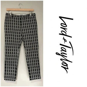 Lord & Taylor Mid Rise  Ponte Skinny Ankle Pant